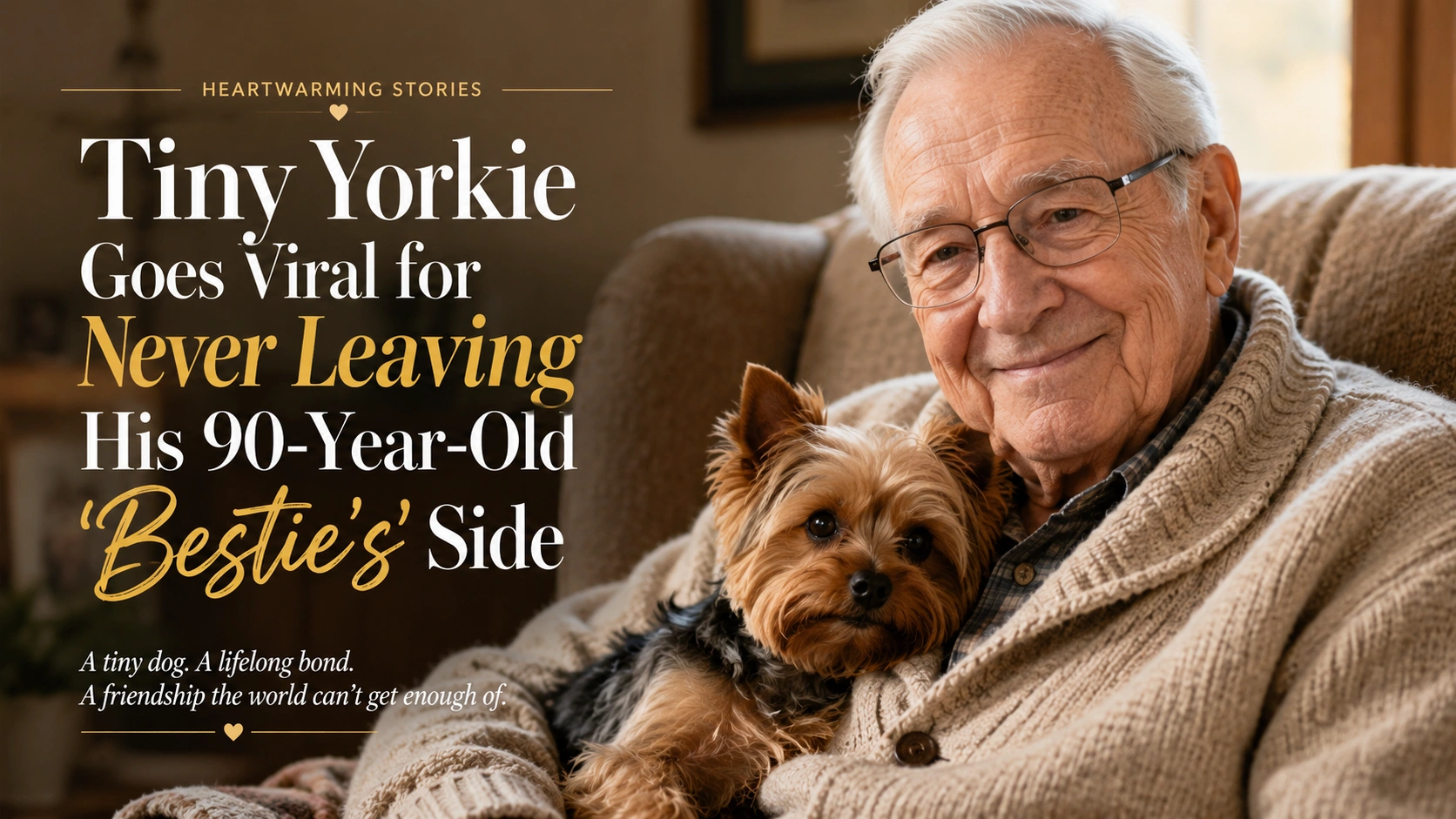 Tiny Yorkie Goes Viral for Never Leaving His 90-Year-Old “Bestie’s” Side